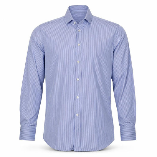 Hugo Boss Men's Blue Striped Slim Fit Long Sleeve Shirt Size L