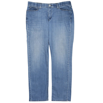 Additional front view of Levi's women’s blue 525 straight leg jeans, size UK 16, regular denim