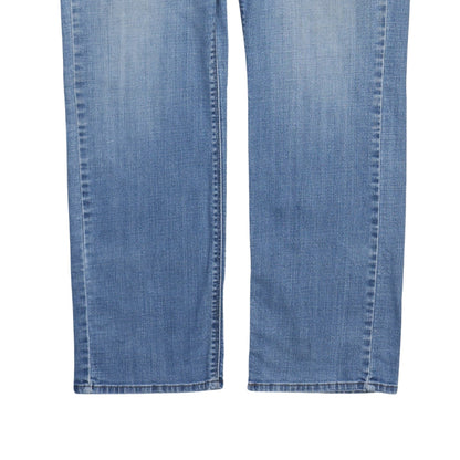 Additional view of Levi's women’s blue 525 straight leg jeans, size UK 16, regular denim