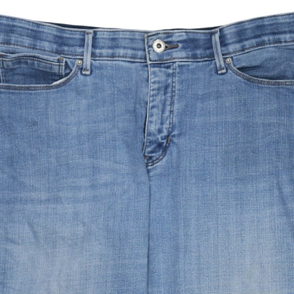 Additional view of Levi's women’s blue 525 straight leg jeans, size UK 16, regular denim