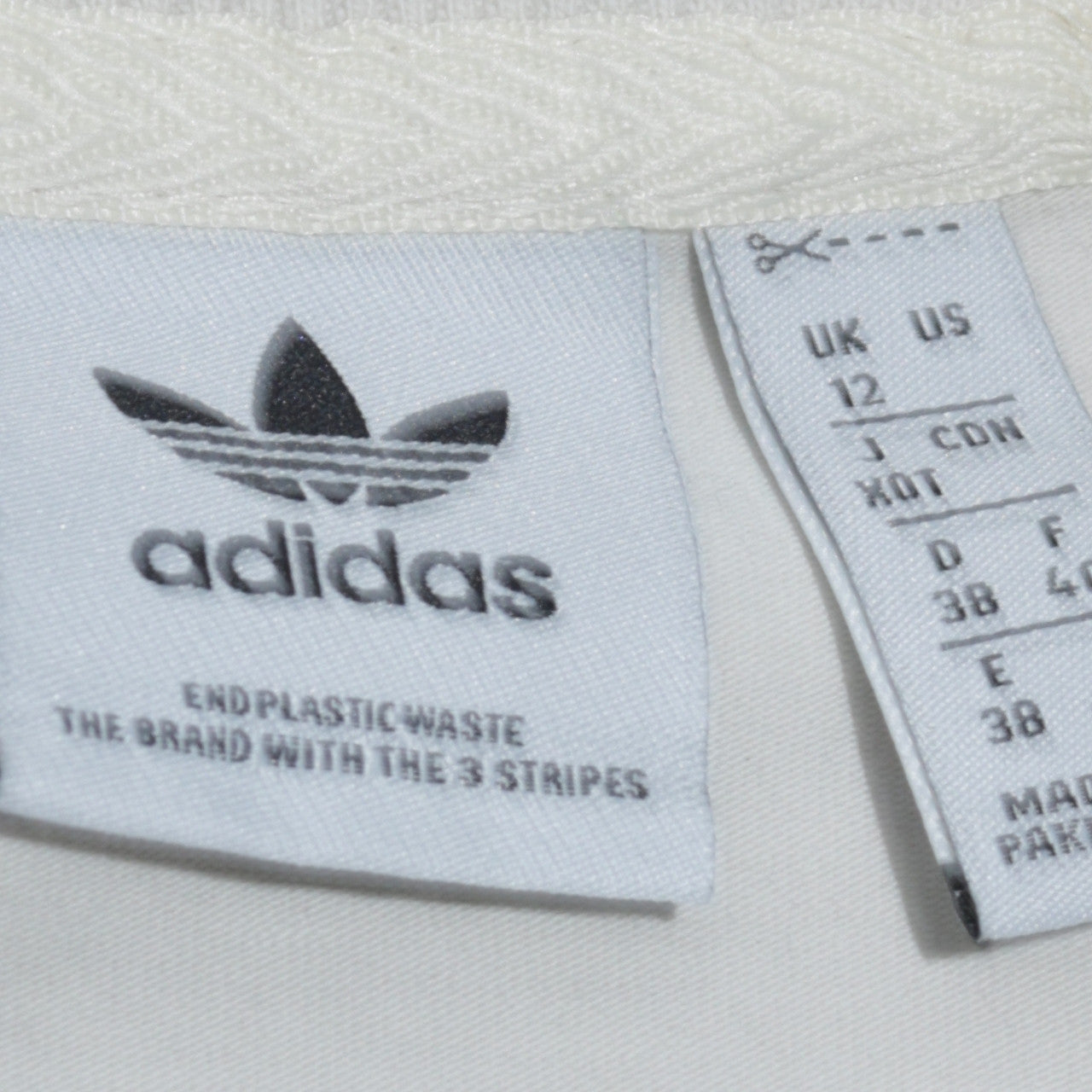 Adidas Womens White Crew Neck Long Sleeve Pullover Sweatshirt UK 12