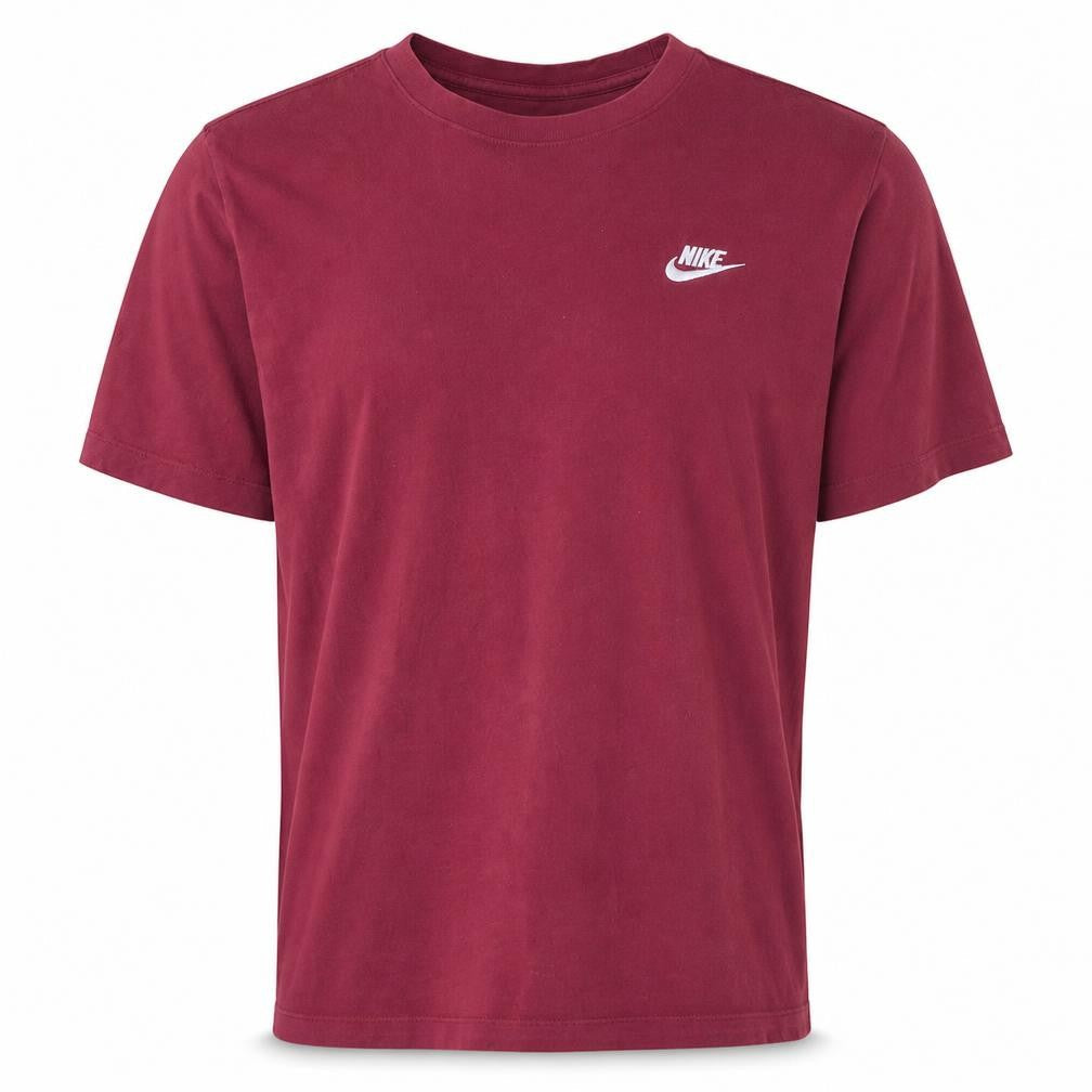 Nike Men's Red Crew Neck Cotton T-Shirt Medium