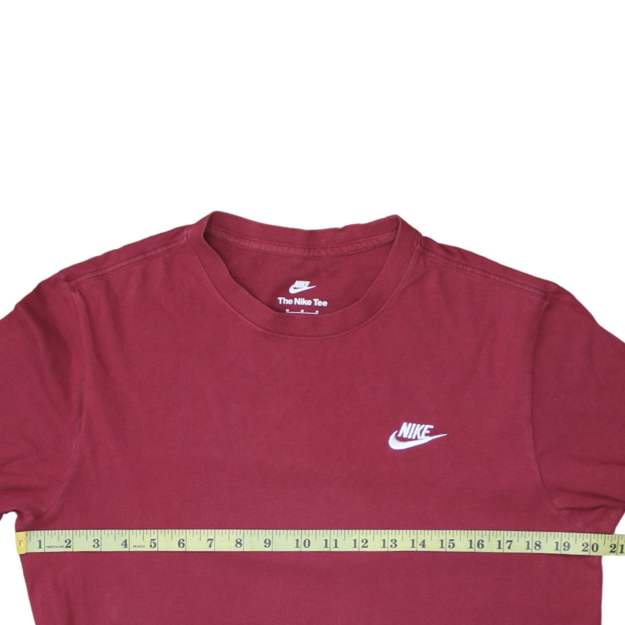 Nike Men's Red Crew Neck Cotton T-Shirt Medium