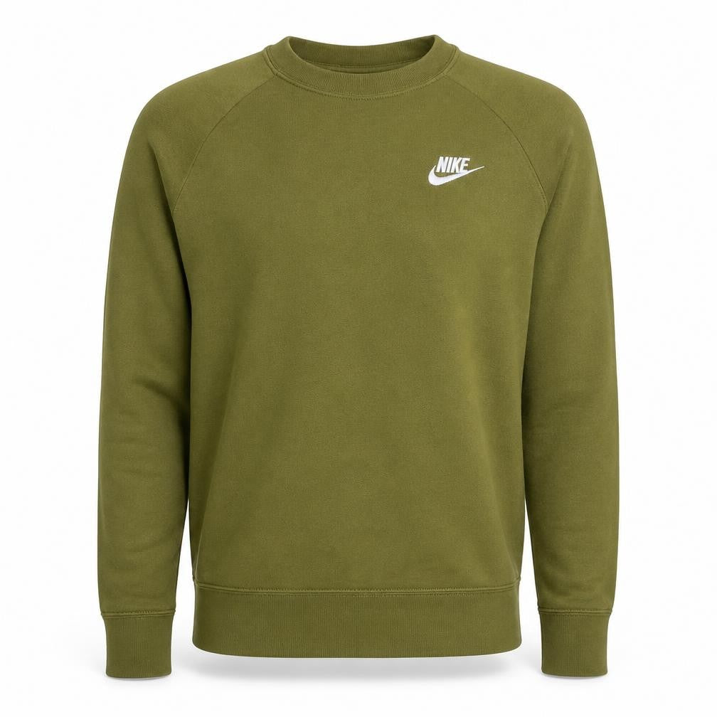Nike Men's Green Small Crew Neck Pullover Sweatshirt