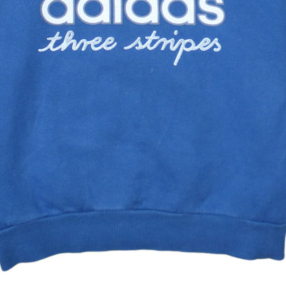 Additional view of Adidas boys’ blue crew neck pullover sweatshirt, size 14, years