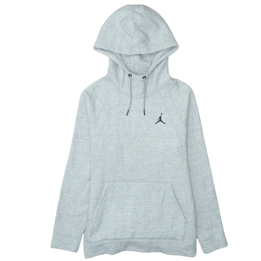 Jordan Mens Grey Pullover Hoodie M Regular Fit Fleece Logo Sportswear