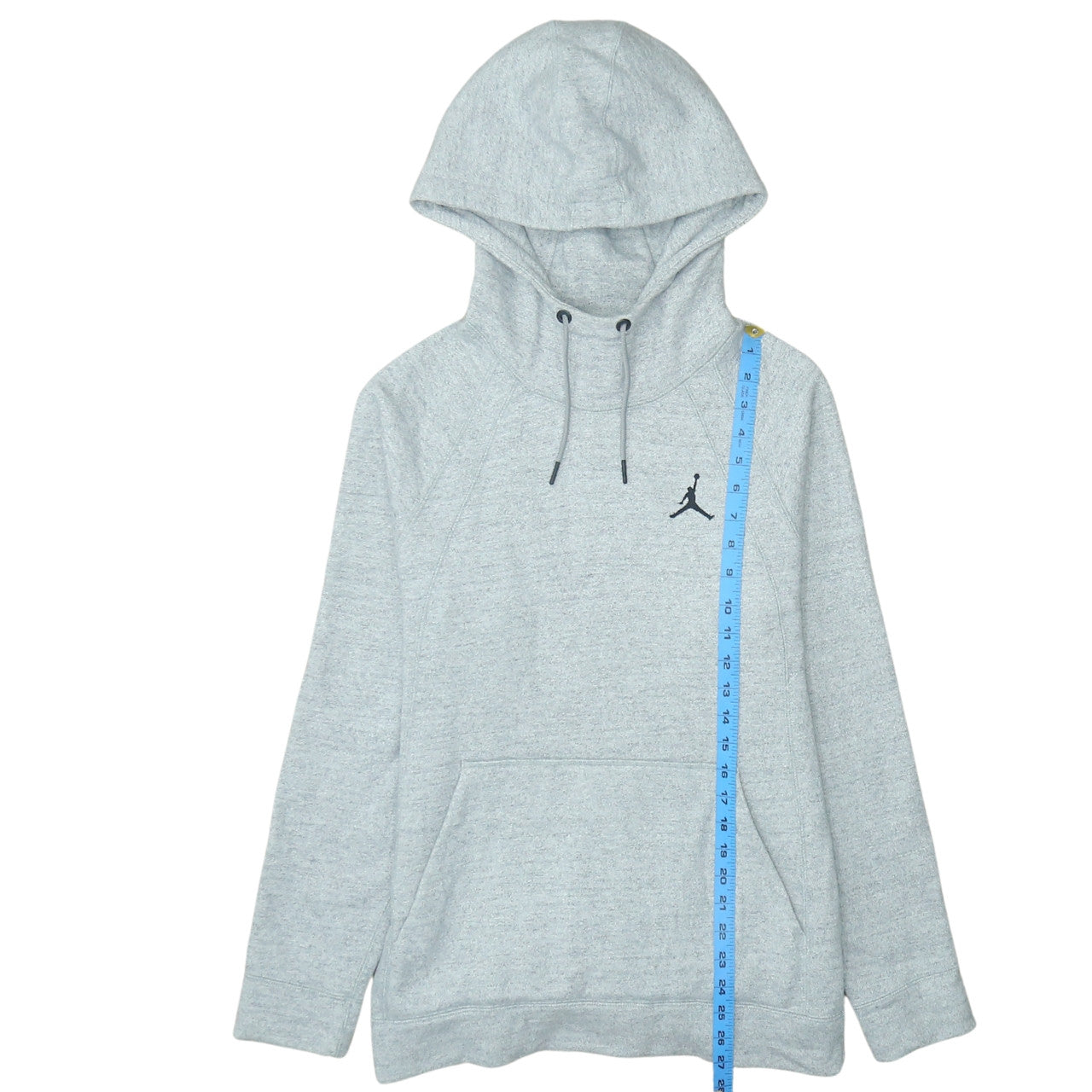 Jordan Mens Grey Pullover Hoodie M Regular Fit Fleece Logo Sportswear