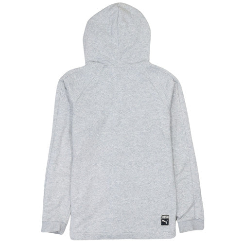 Puma Mens Grey Full Zip Hoodie XS Regular Fit Logo Fleece