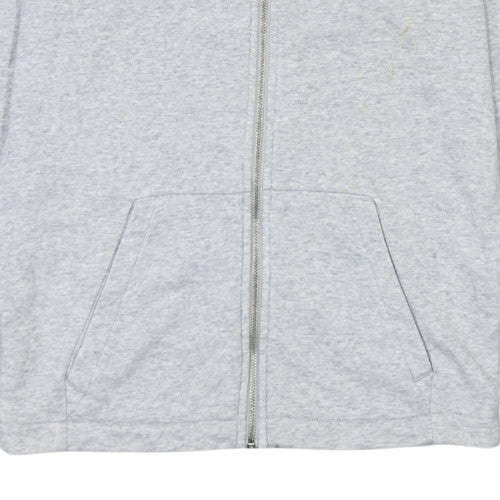 Puma Mens Grey Full Zip Hoodie XS Regular Fit Logo Fleece
