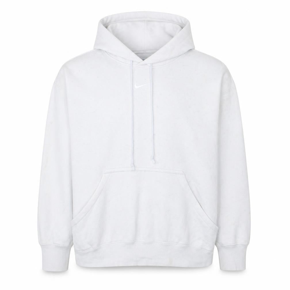 Nike Men's White Pullover Hoodie Long Sleeve Fleece Size L