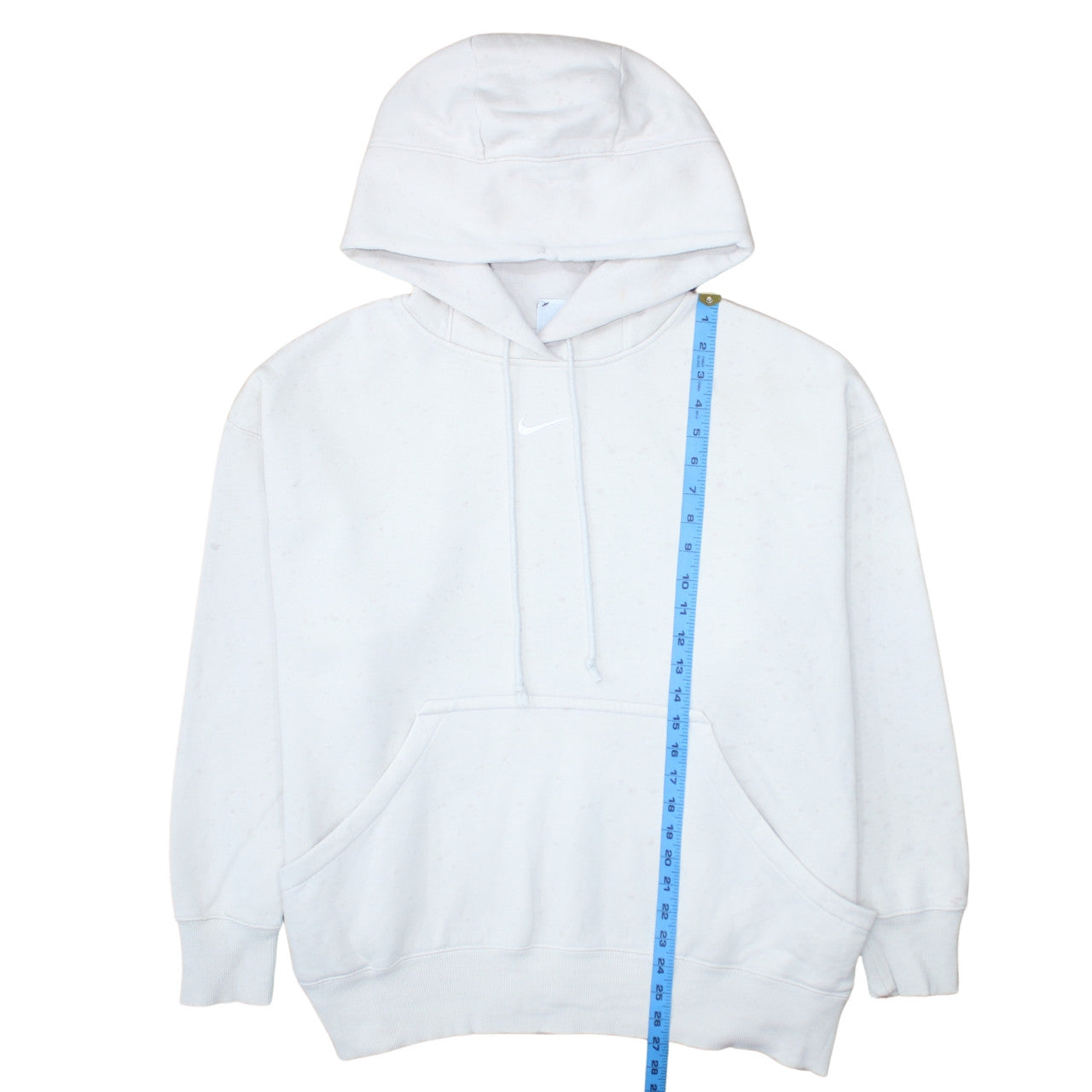 Nike Men's White Pullover Hoodie Long Sleeve Fleece Size L