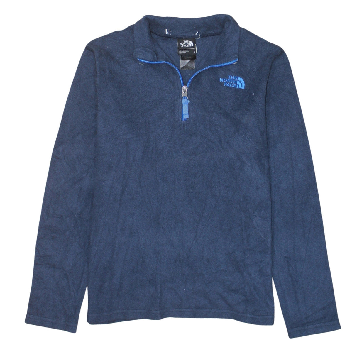 The North Face Boys Blue Fleece 1/4 Zip Pullover Sweatshirt Size L