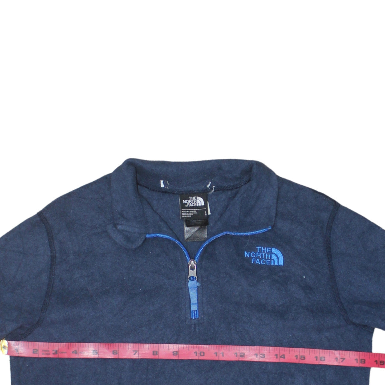 The North Face Boys Blue Fleece 1/4 Zip Pullover Sweatshirt Size L