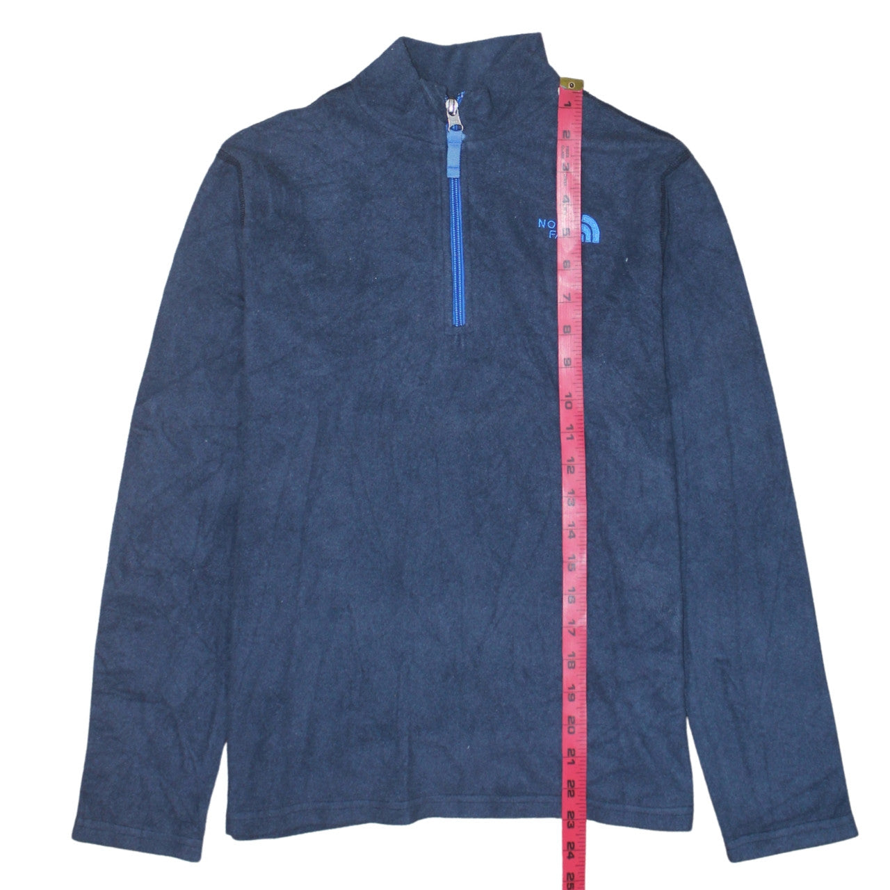 The North Face Boys Blue Fleece 1/4 Zip Pullover Sweatshirt Size L