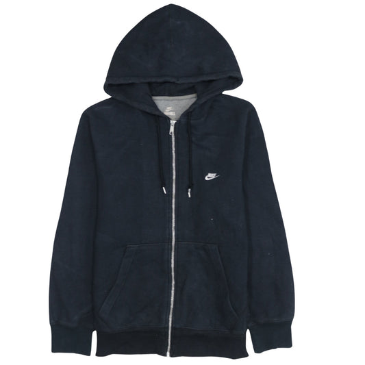 Nike Men's Black Full Zip Hoodie M Cotton Blend Casual