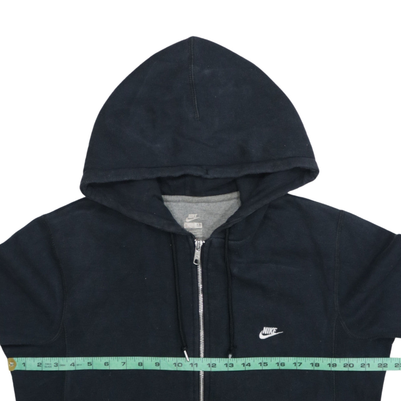 Nike Men's Black Full Zip Hoodie M Cotton Blend Casual