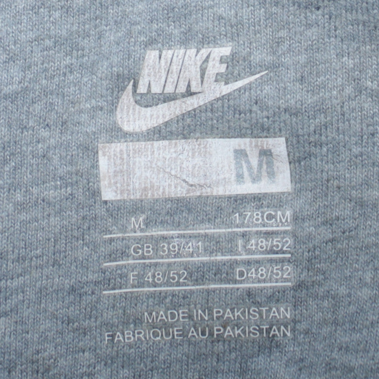 Nike Men's Black Full Zip Hoodie M Cotton Blend Casual