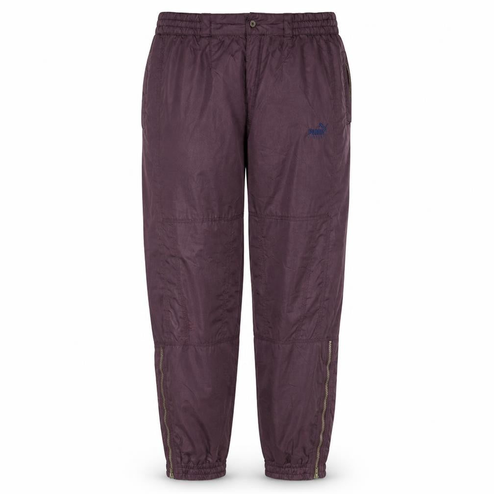 Puma Men's Purple XL Retro Jogger Trousers with Ankle Zips