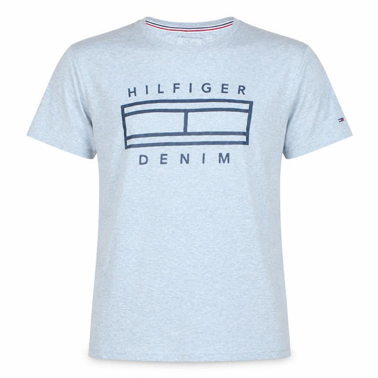 Tommy Hilfiger Mens Grey Graphic Logo Crew Neck Cotton T-Shirt Size S