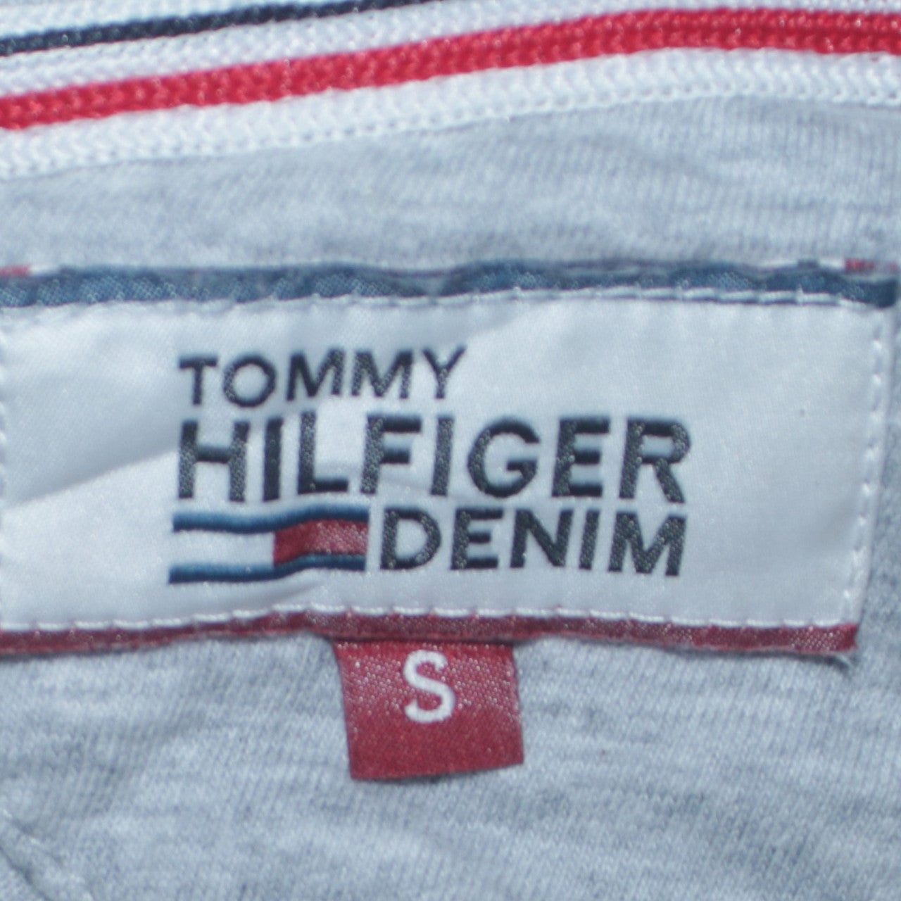 Tommy Hilfiger Mens Grey Graphic Logo Crew Neck Cotton T-Shirt Size S