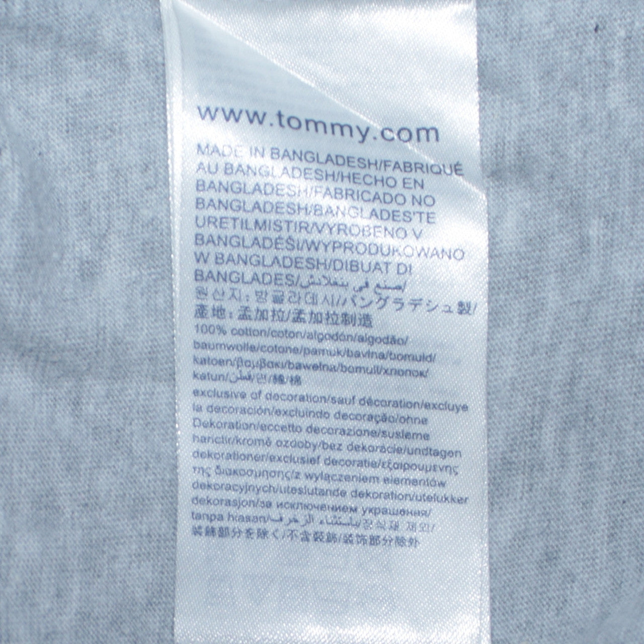 Tommy Hilfiger Mens Grey Graphic Logo Crew Neck Cotton T-Shirt Size S