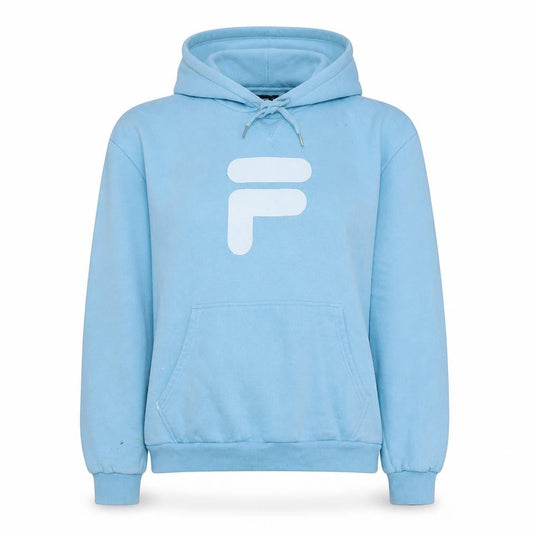 Fila Womens Blue Pullover Hoodie Size M Logo Casual Sweatshirt