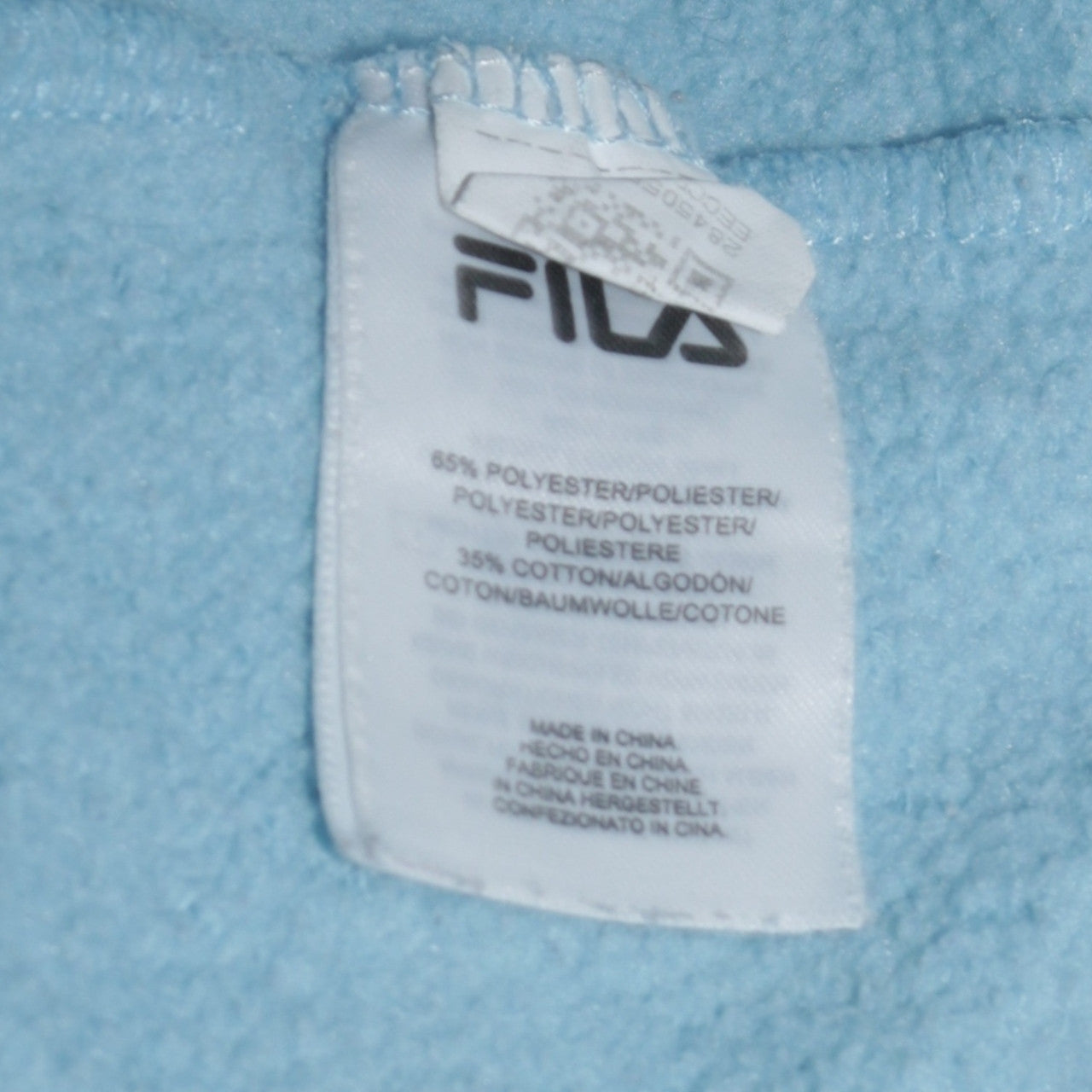 FILA Womens Blue Pullover Hoodie Size M Logo Casual Sweatshirt