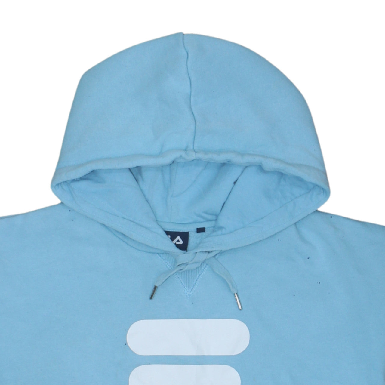FILA Womens Blue Pullover Hoodie Size M Logo Casual Sweatshirt