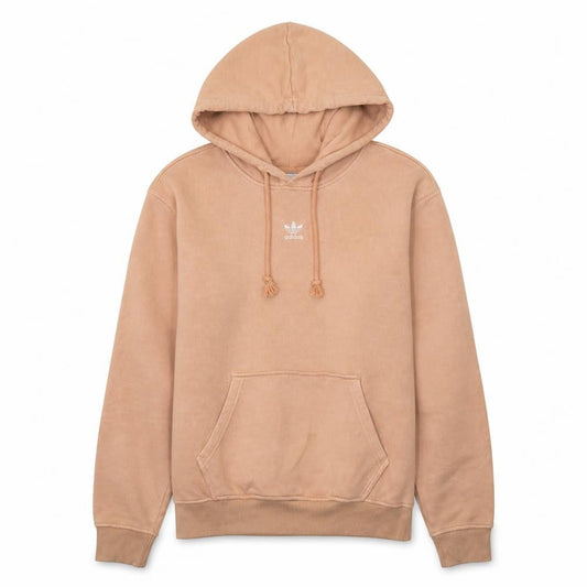 Adidas Womens Beige Pullover Hoodie UK 8 Cotton Fleece Casual