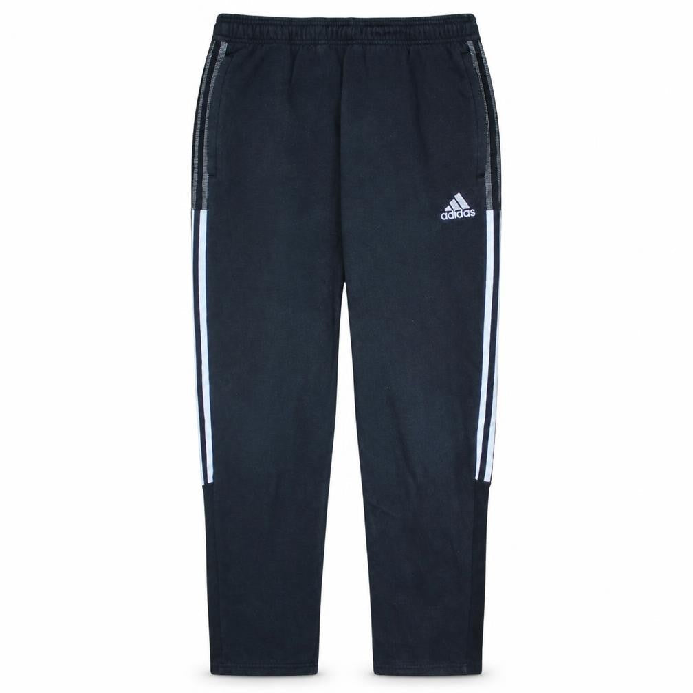 Adidas Men’s Black Jogger Sweatpants L Tapered Fit Fleece
