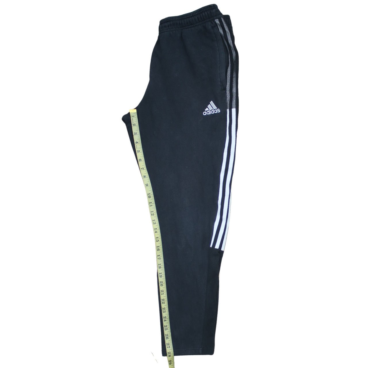 Adidas Men’s Black Jogger Sweatpants L Tapered Fit Fleece