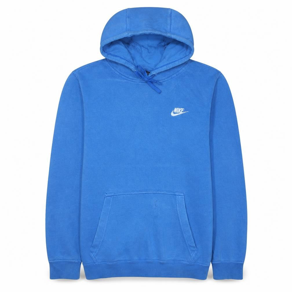 Nike Men Blue Pullover Hoodie Small Fleece Logo Sportswear
