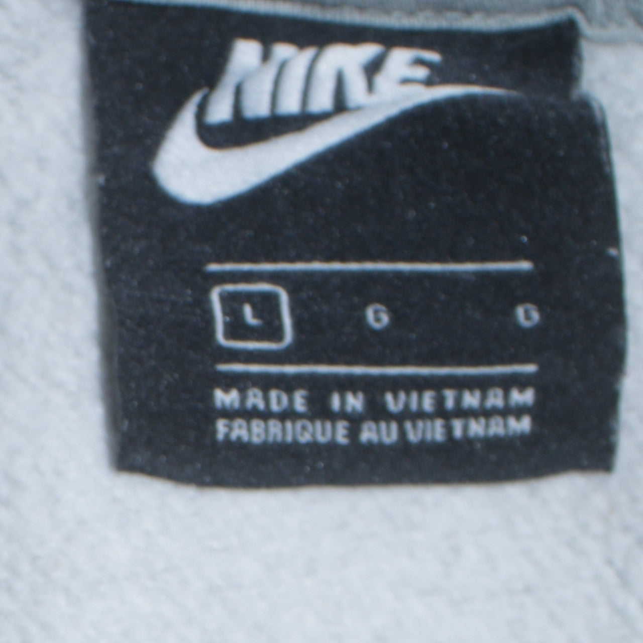Nike Men's Grey Crew Neck Sweatshirt L Cotton Blend Logo Pullover
