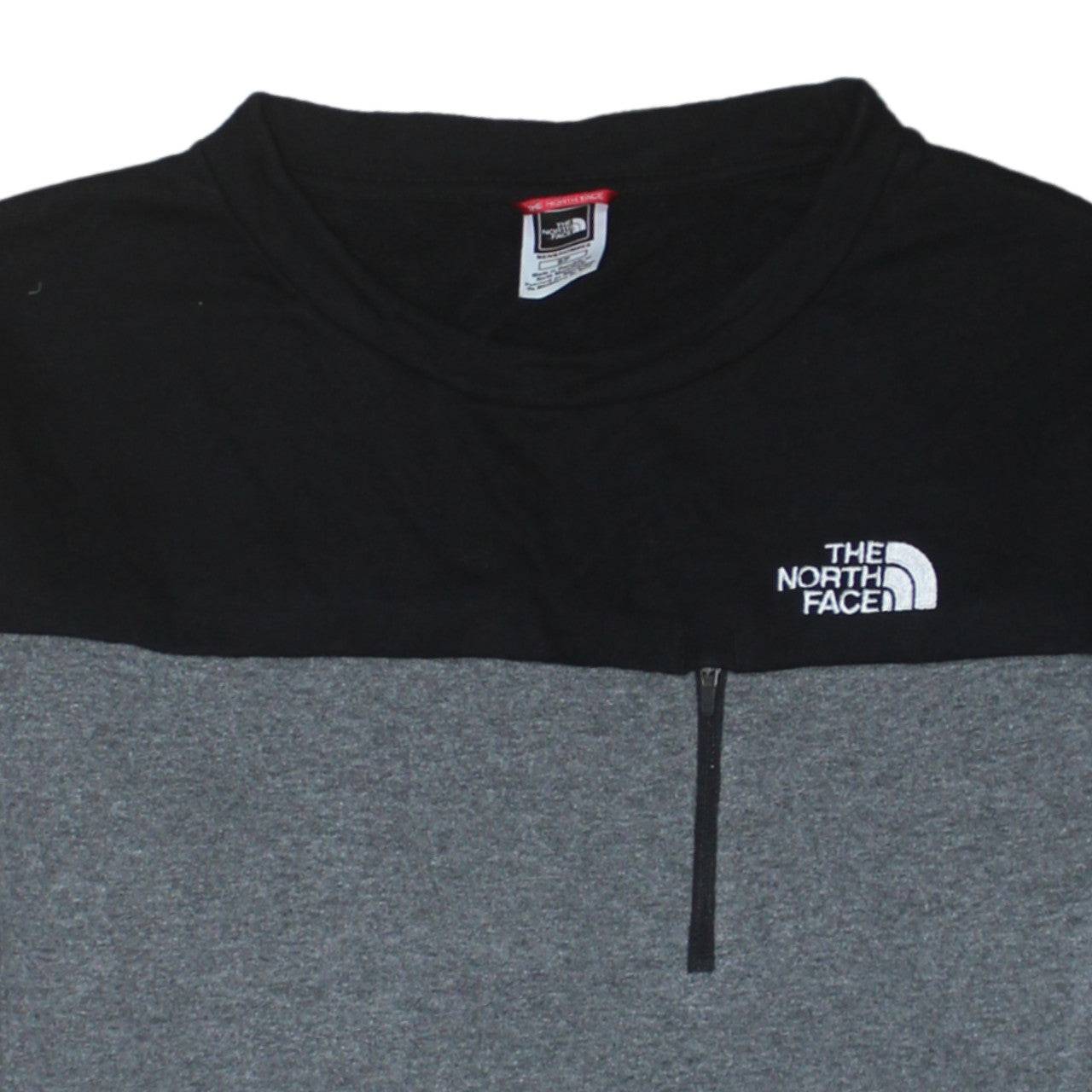 The North Face Men's Grey Black 1/4 Zip Fleece Sweatshirt Size S
