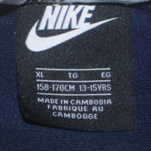 Nike Boys White Blue Logo Crew Neck Sweatshirt XL 13-15 Years