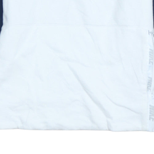 Nike Boys White Blue Logo Crew Neck Sweatshirt XL 13-15 Years