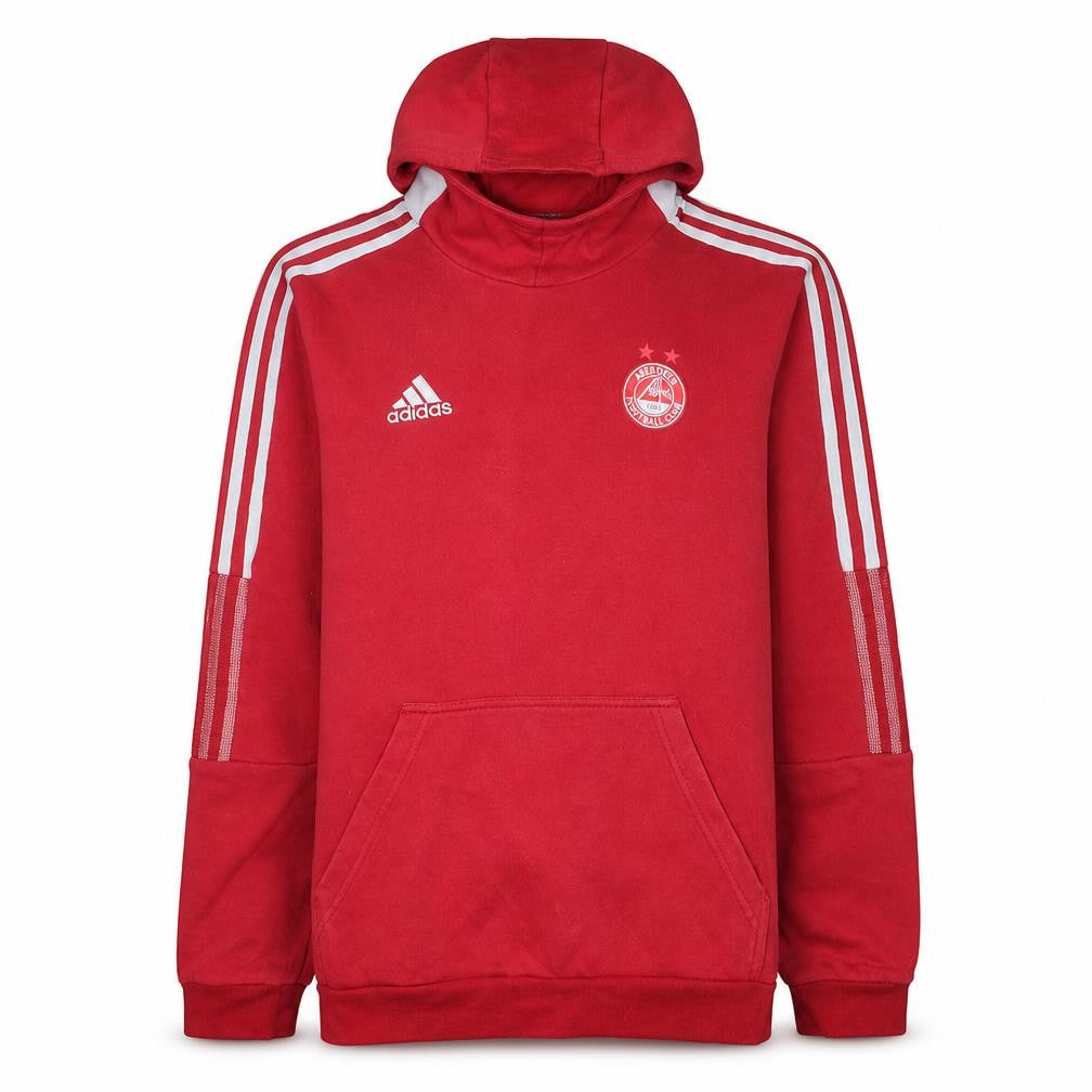 Adidas Men’s Red Aberdeen FC Pullover Hoodie Medium Fleece Sportswear