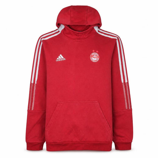 Adidas Men’s Red Aberdeen FC Pullover Hoodie Medium Fleece Sportswear