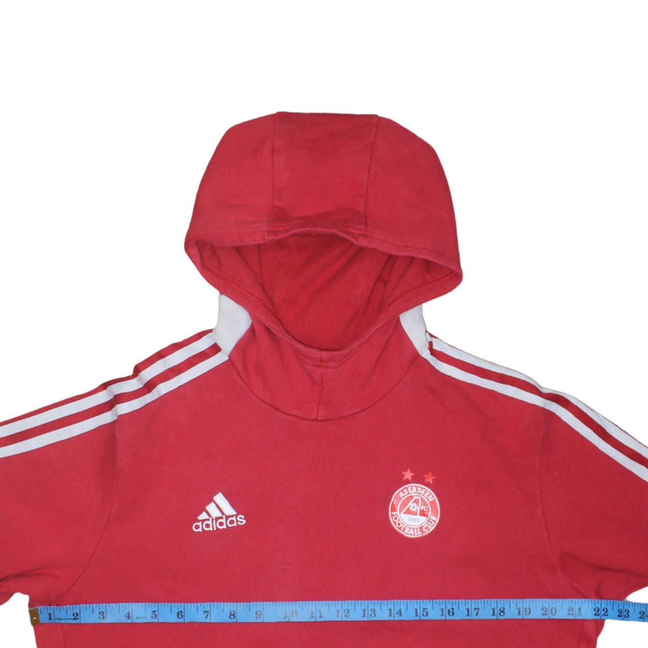 Adidas Men’s Red Aberdeen FC Pullover Hoodie Medium Fleece Sportswear