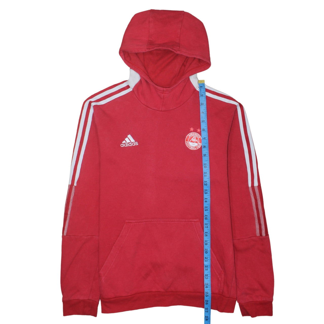 Adidas Men’s Red Aberdeen FC Pullover Hoodie Medium Fleece Sportswear