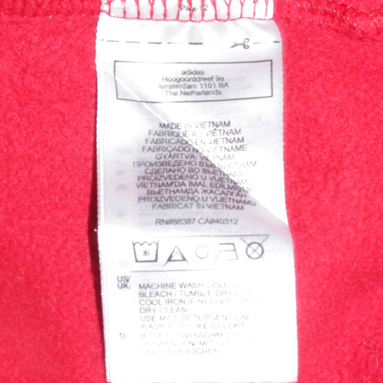 Adidas Men’s Red Aberdeen FC Pullover Hoodie Medium Fleece Sportswear