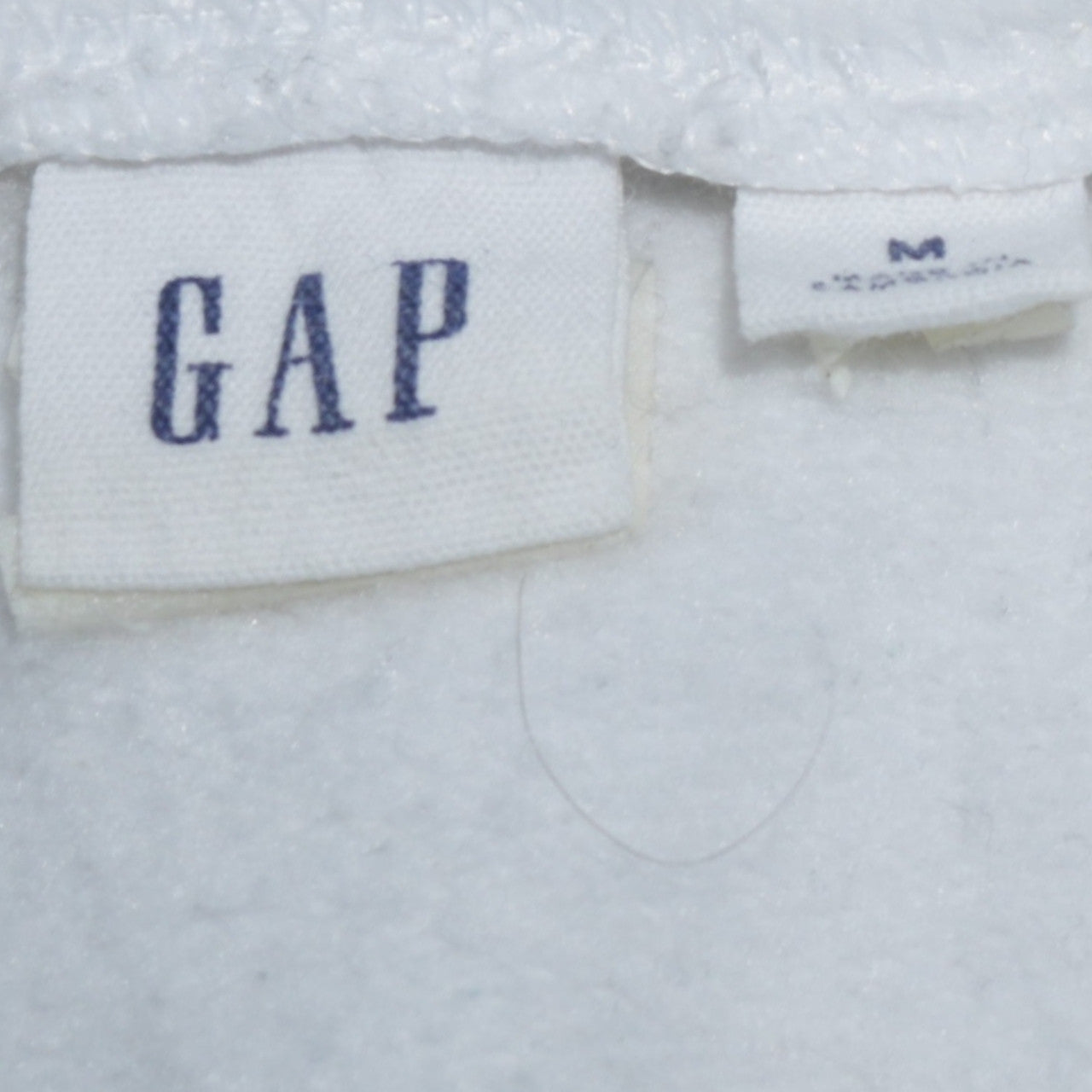 GAP Women White Pullover Hoodie M Cotton Blend Logo
