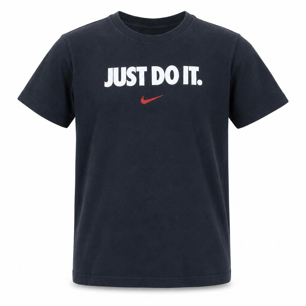 Nike Boys Black 12 Years Just Do It Graphic Sports T-Shirt
