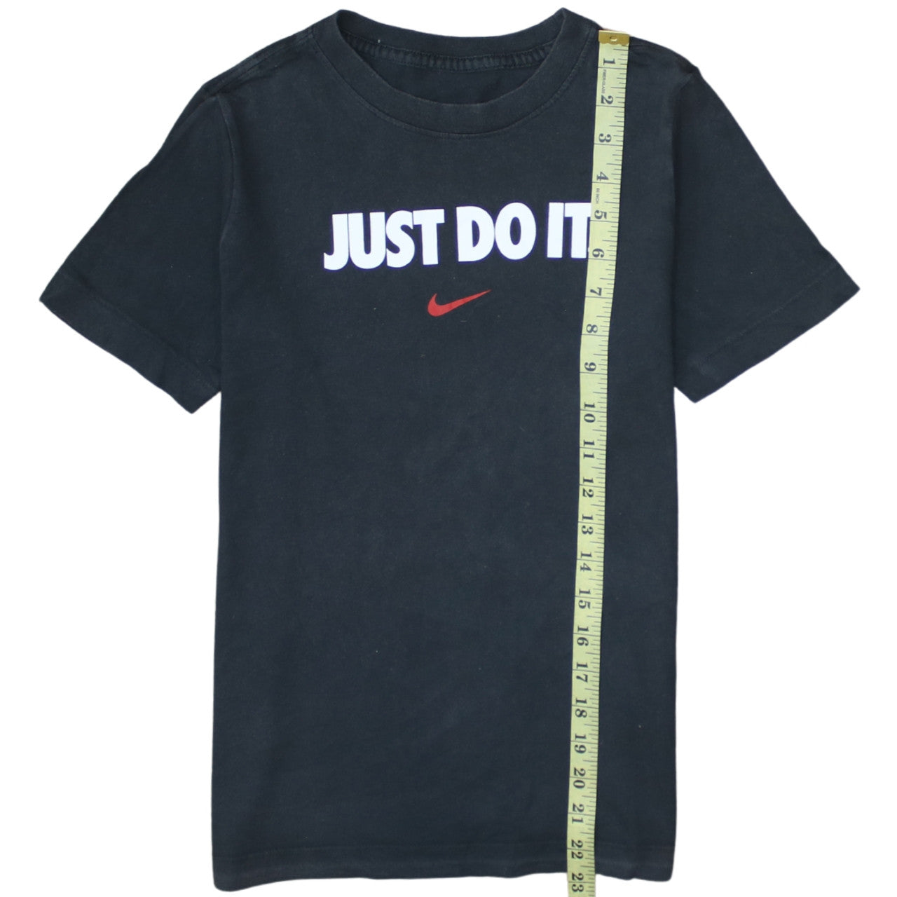Nike Boys Black 12 Years Just Do It Graphic Sports T-Shirt