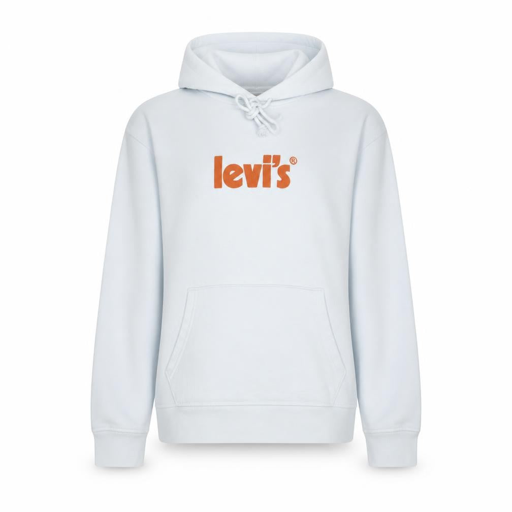 Levi's Womens White Pullover Hoodie XS Logo Cotton Fleece Casual