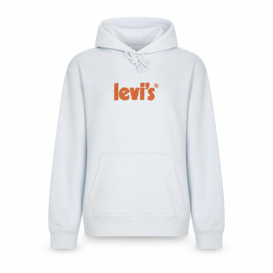 Levi's Womens White Pullover Hoodie XS Logo Cotton Fleece Casual