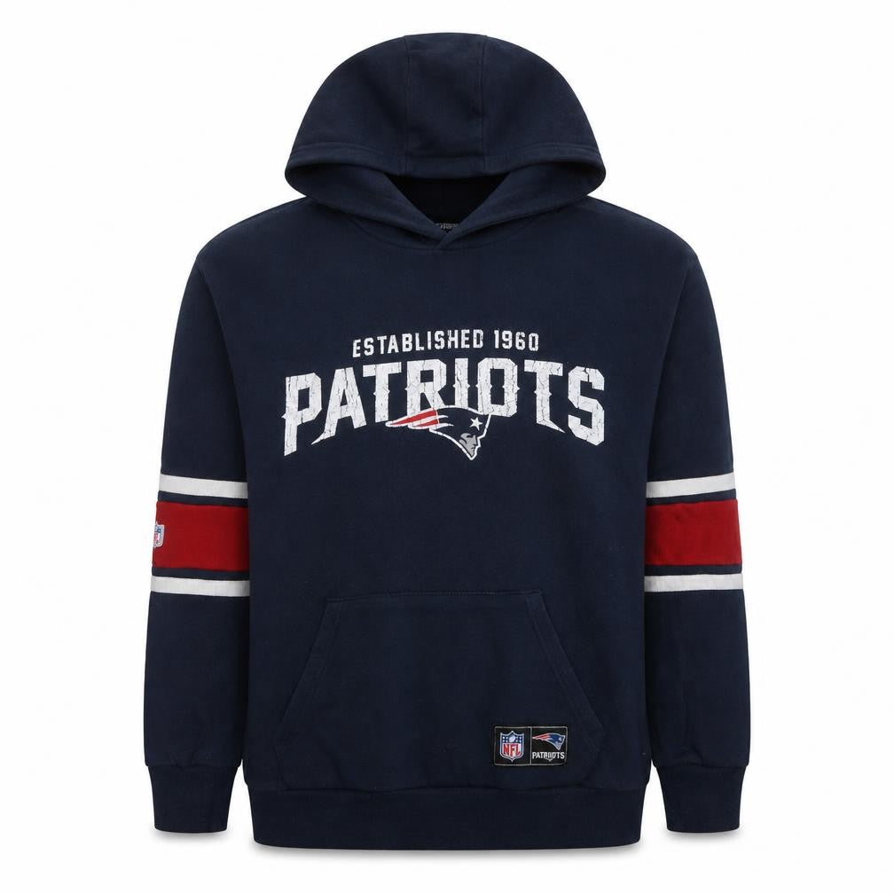 Primark Men’s Blue Patriots Pullover Hoodie Medium Graphic Fleece