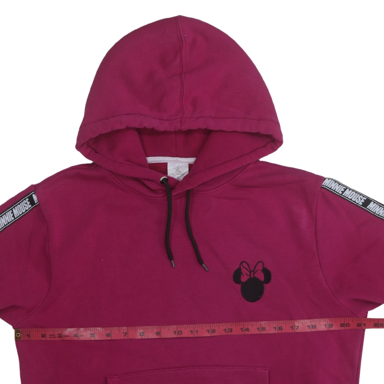 Disney Women Fuchsia Minnie Mouse Pullover Hoodie Size 16 Cotton Blend