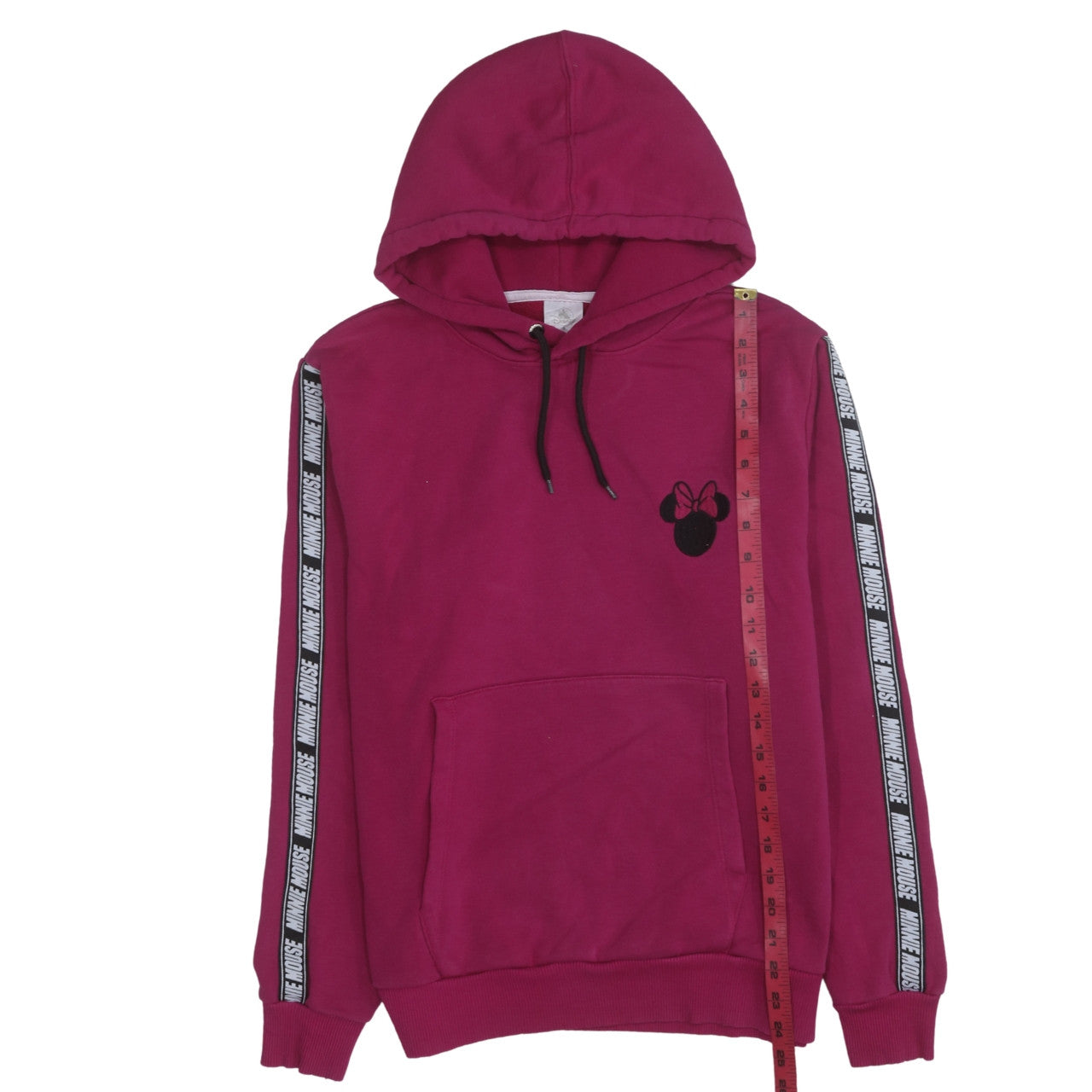 Disney Women Fuchsia Minnie Mouse Pullover Hoodie Size 16 Cotton Blend