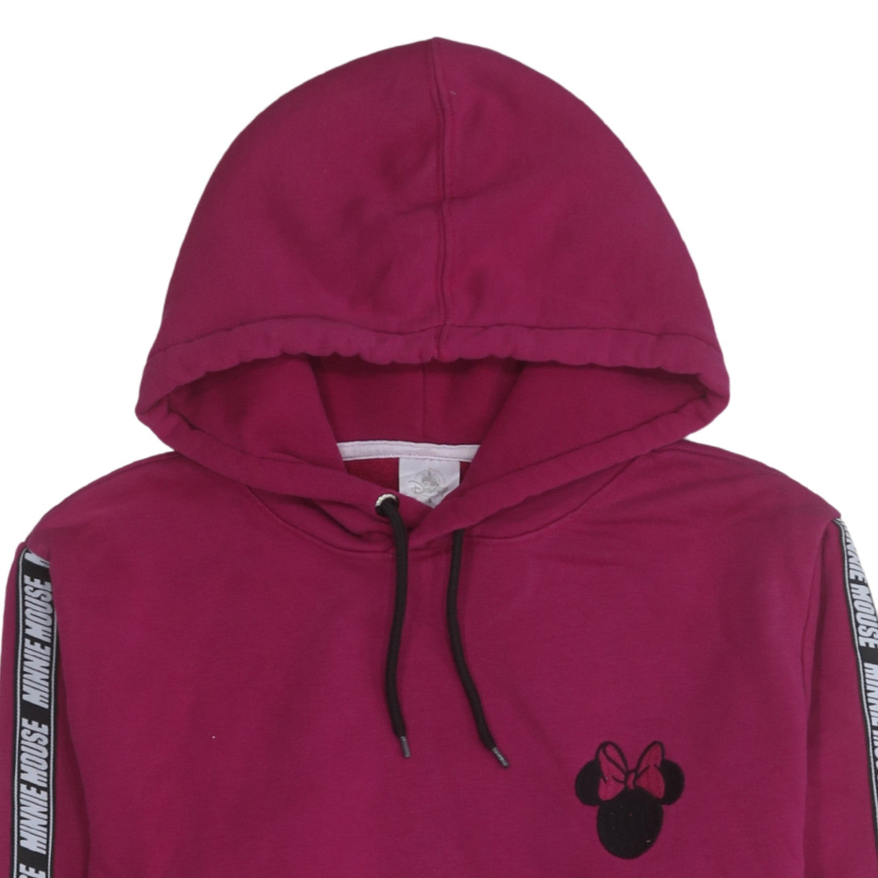 Disney Women Fuchsia Minnie Mouse Pullover Hoodie Size 16 Cotton Blend